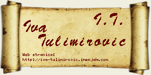 Iva Tulimirović vizit kartica